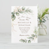 Twee worden een Grieks Floral Christelijk huwelijk Kaart (Staand voorkant)