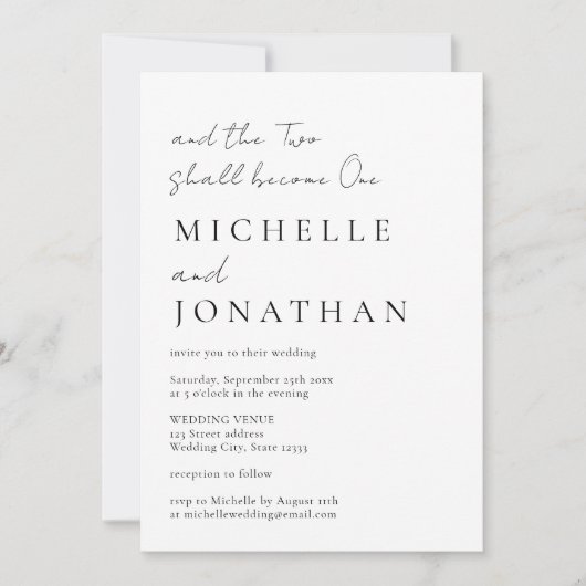 Twee Worden Een Heden Ten dage Bijbel Christelijke Kaart (Voorkant)