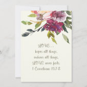 Twee worden één Paarse Christelijke bruiloft Kaart (Achterkant)