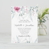 Twee worden een roze bloemenbijbel Christelijke br Kaart (Staand voorkant)