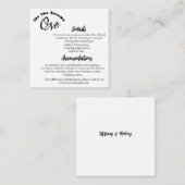 Twee worden één wit informatiekaartje (Voorkant / Achterkant)