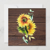 Twee worden één zonnebloempje Christelijke bruilof Kaart (Achterkant)