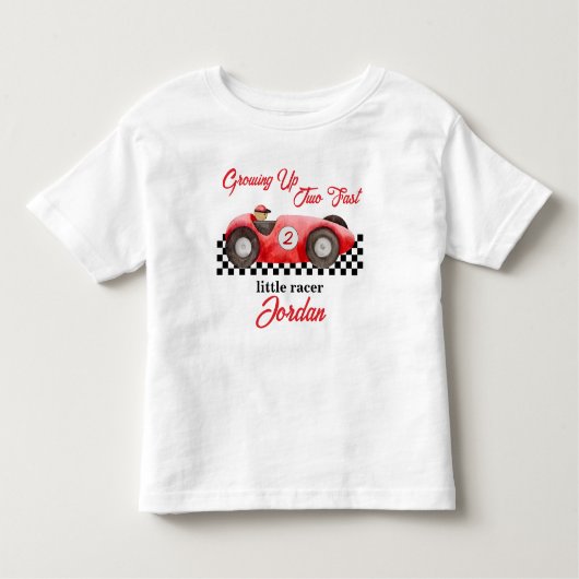 Twee wordt één Twee snelle rode raceauto's 2de ver Kinder Shirts (Voorkant)