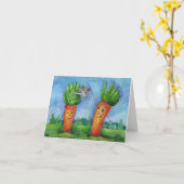 "Twee wortelen" Kaart (Gele Bloem)