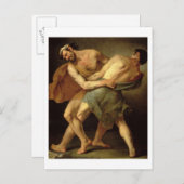 Twee wrestlers briefkaart (Voorkant / Achterkant)