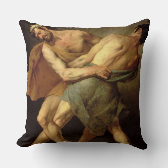 Twee wrestlers kussen (Voorkant)