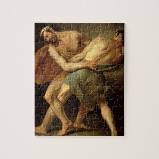 Twee wrestlers legpuzzel (Verticaal)