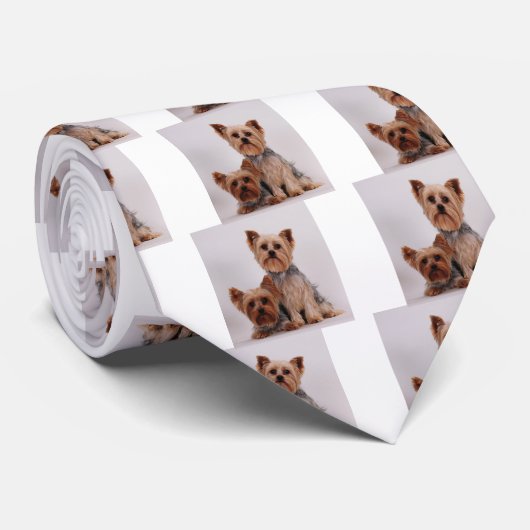 Twee Yorkies Stropdas (Opgerold)