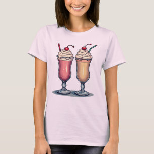 Twee Yummy Milkshakes Vrouwen Graphic T-Shirt