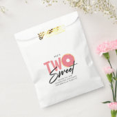 TWEE Zachte Roze Doughnut Theme 2e verjaardag Bedankzakje (Gezegeld)