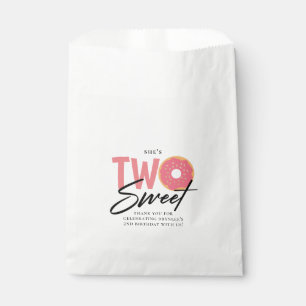 TWEE Zachte Roze Doughnut Theme 2e verjaardag Bedankzakje