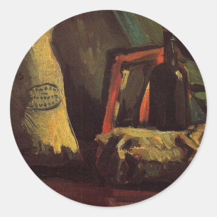 Twee zakken en een fles door Vincent van Gogh Ronde Sticker