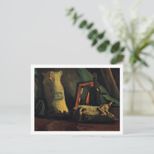 Twee zakken en een fles, Van Gogh Fine Art Briefkaart (Staand voorkant)