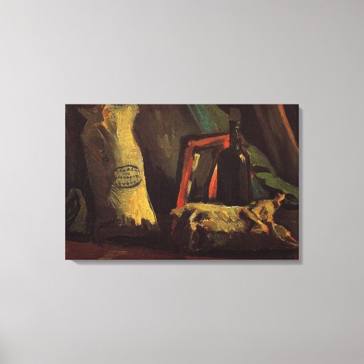 Twee zakken en een fles van Vincent van Gogh Canvas Afdruk (Voorkant)