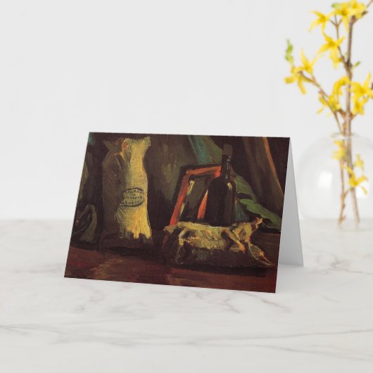 Twee zakken en een fles van Vincent van Gogh Kaart (Gele Bloem)