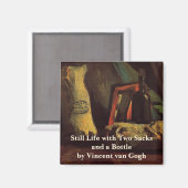 Twee zakken en een fles van Vincent van Gogh Magneet (Voorkant / Achterkant)