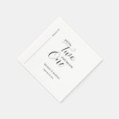 Twee zal één moderne minimale bruiloft worden servet (Hoek)