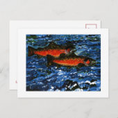 Twee zalm briefkaart (Voorkant / Achterkant)