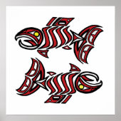 Twee zalm poster (Voorkant)