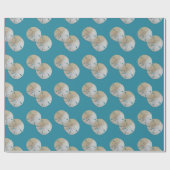 Twee zand-dollars met een standaard-inpakpapier cadeaupapier (Vlak)