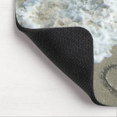 Twee zand harten op de strand, de Romantische Ocea Muismat (Hoek)