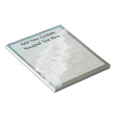 Twee zand harten op de strand, de Romantische Ocea Notitieblok (Schuin)