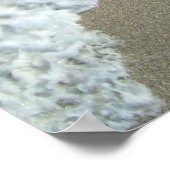 Twee zand harten op de strand, de Romantische Ocea Poster (Hoek)