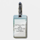 Twee Zand-harten op het strand Bagagelabel (Achterkant verticaal)