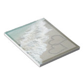 Twee Zand-harten op het strand Notitieblok (Schuin)