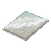 Twee Zand-harten op het strand Notitieblok (Linkerzijde)