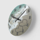 Twee Zand-harten op het strand Ronde Klok (Hoek)