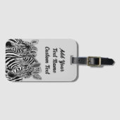 Twee zebra's bagagelabel Gepersonaliseerde tekstin (Voorkant (horizontaal))