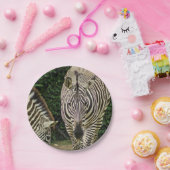 Twee Zebras Papieren Bordje (Feest)