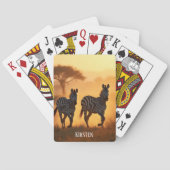 Twee Zebras Pokerkaarten (Achterkant)