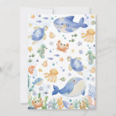 Twee Zee Ocean Animals Boy Verjaardag Kaart (Achterkant)