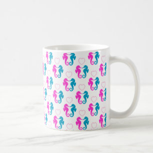 Twee zee paarden verliefd koffiemok