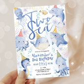 Twee Zee Party Animals Boy Ocean Invitation Kaart