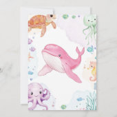 Twee Zee Schattigee Ocean Animals Verjaardagsuitno Kaart (Achterkant)