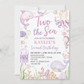 Twee Zee Schattigee Ocean Animals Verjaardagsuitno Kaart (Voorkant)