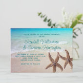 Twee Zee sterren Tropische Zeeen Kusthuwelijk Kaart (Staand voorkant)