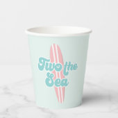Twee Zee Surf Beach 2e verjaardag Paper Cups Papieren Bekers (Voorkant)