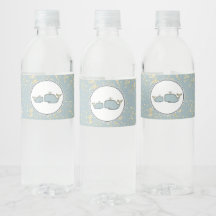 Twee zee walvissen Blauw & Goud Boetiek baby showe