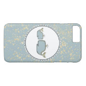 Twee Zee Walvissen Blauw & Goud Boutique Case-Mate iPhone Case (Achterkant (Horizontaal))