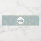 Twee Zee Whales Blue en Gold Boutique Baby shower Waterfles Etiket (Enkel label)