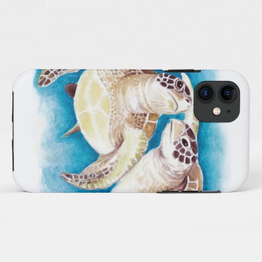 Twee Zeeen Case-Mate iPhone Case (Achterkant (horizontaal))