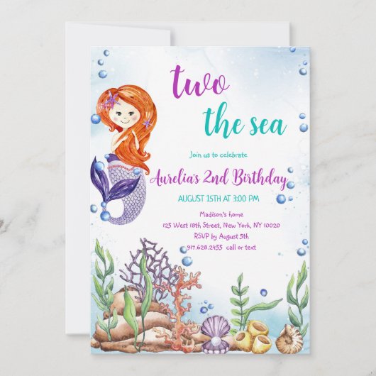 Twee Zeeen op de tweede verjaardag van de geboorte Kaart (Voorkant)