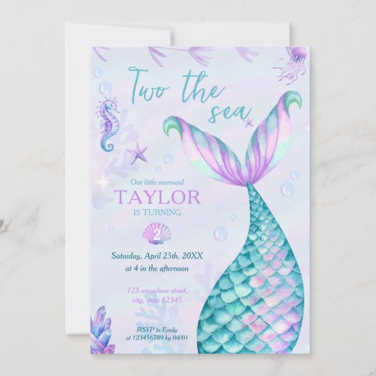 Twee Zeeen op de tweede verjaardag van de geboorte Kaart (Voorkant)