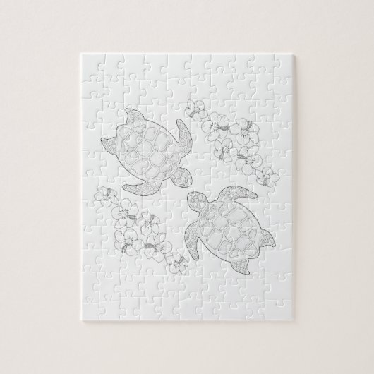 Twee Zeeen Turtles Volwassenen Puzzle Legpuzzel (Verticaal)