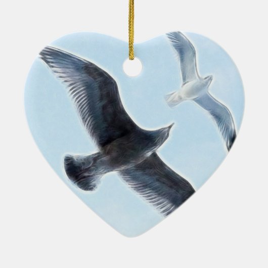 Twee zeegarren keramisch ornament (Achterkant)