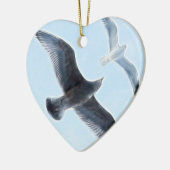 Twee zeegarren keramisch ornament (Links)